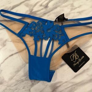 Blue Floral Lace Lingerie Bottom